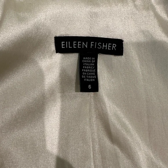 Eileen Fisher Cream Blazer Modern Tailored Design - Picture 3 of 8
